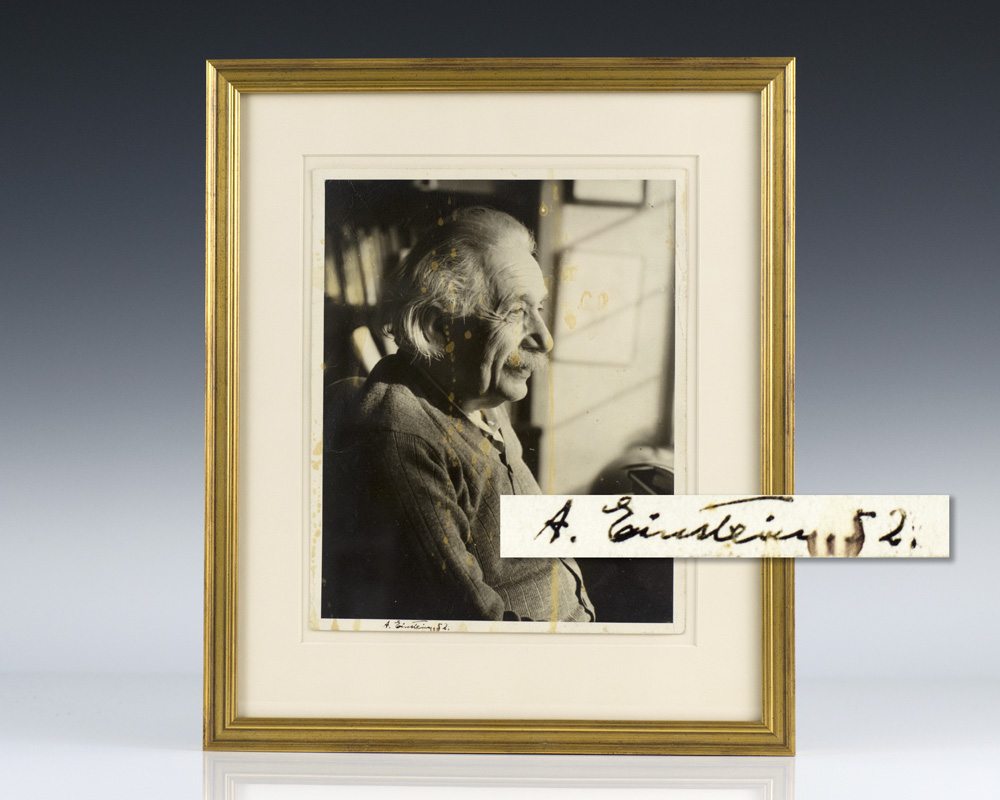 Albert Einstein Signed Photograph.