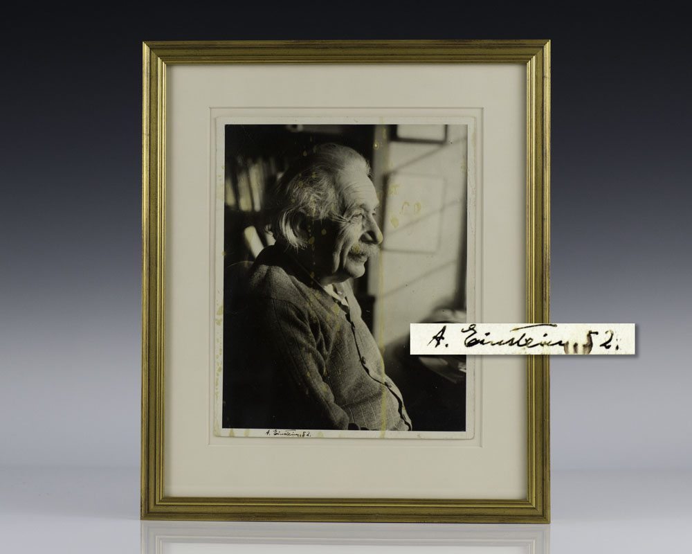 Albert Einstein Signed Photograph.