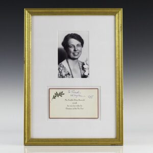 Eleanor Roosevelt Signed Christmas Card.