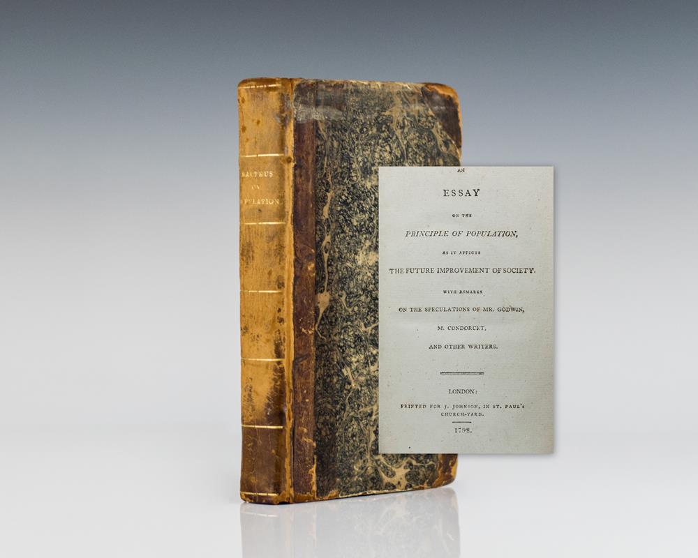 An Essay on the Principle of Population, as It Affects the Future Improvement of Society.