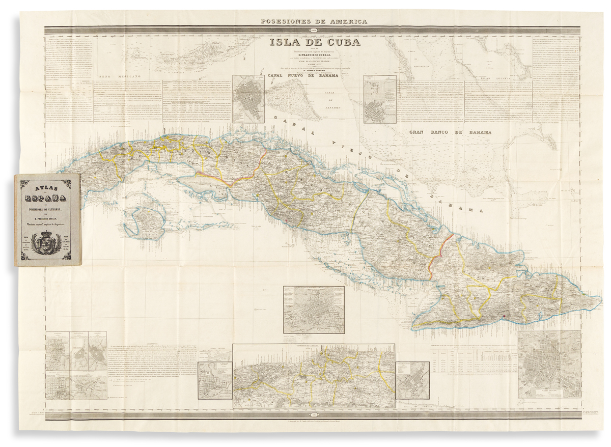 Atlas de Esapana y Susus Posesiones de Ultramar: Isla de Cuba Por El Teniente Coronel Captain de Ingenieros D. Francisco Coello. [Atlas of Spain and its Overseas Possessions].
