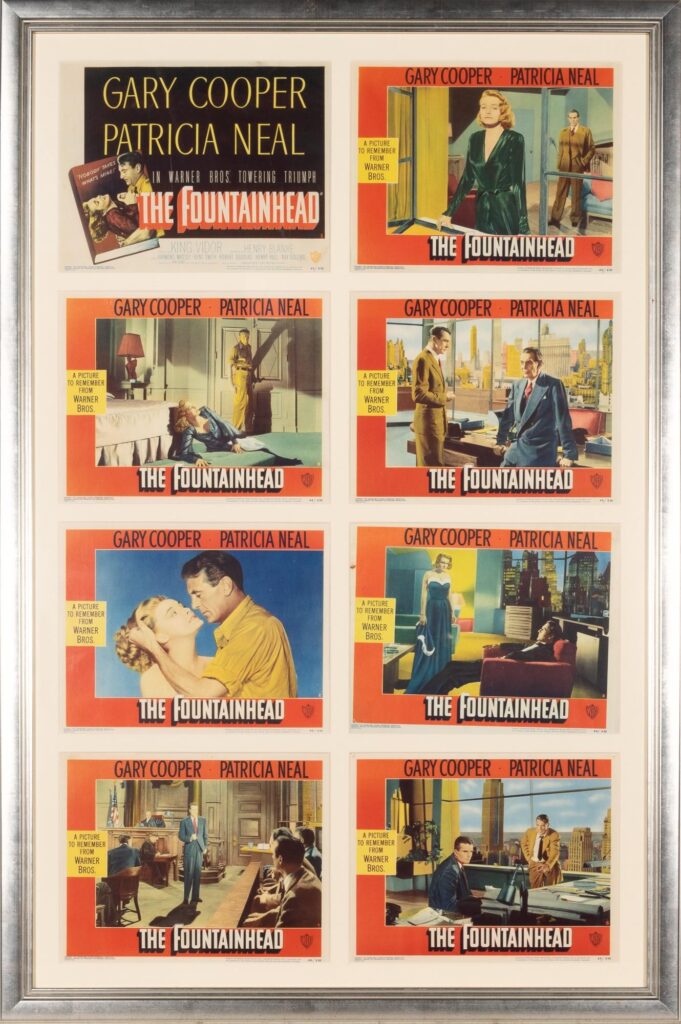 The Fountainhead Warner Brothers Pictures Original 1949 Lobby Card Collection.