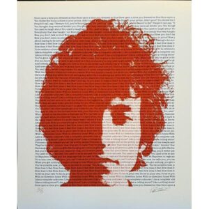 Bob Dylan Poster Print Signed.