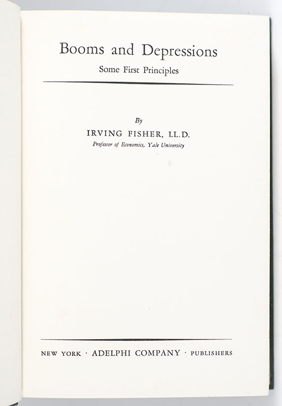 Booms and Depressions: Some First Principles