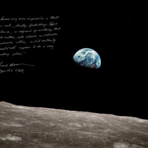 Frank Borman Signed 'Earthrise' Photograph.