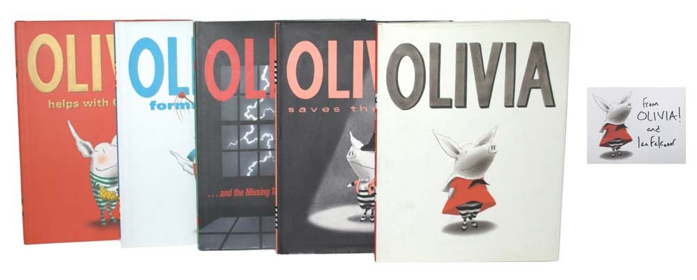 Olivia, Olivia Saves the Circus, Olivia and the Missing Toy, Olivia Forms a Band, Olivia Helps With Christmas.