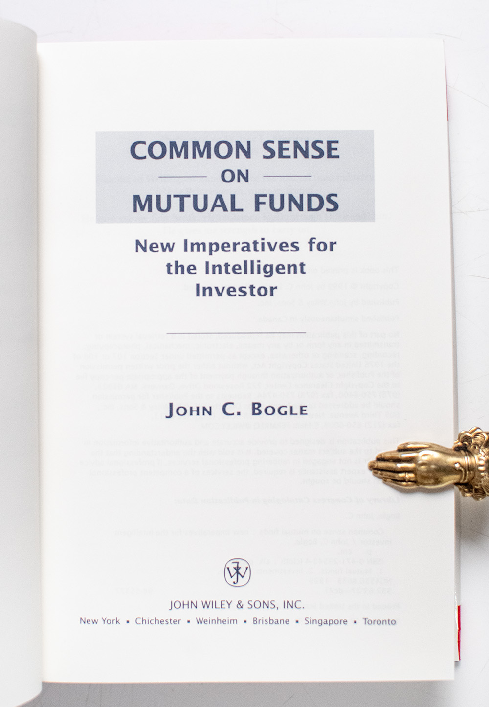 Common Sense on Mutual Funds.
