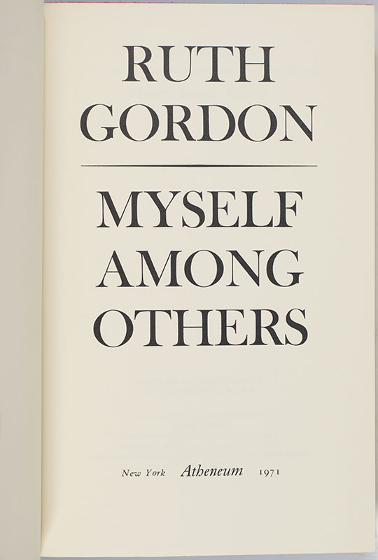 Myself Among Others.