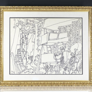 Shel Silverstein Original Signed Drawing.