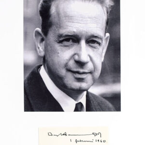 Dag Hammarskjold Autograph.