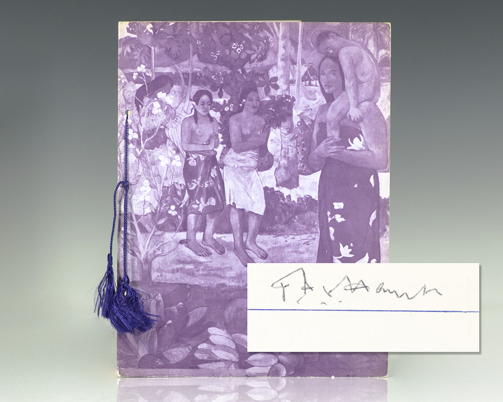 Friedrich August von Hayek Signed Souvenir Map.