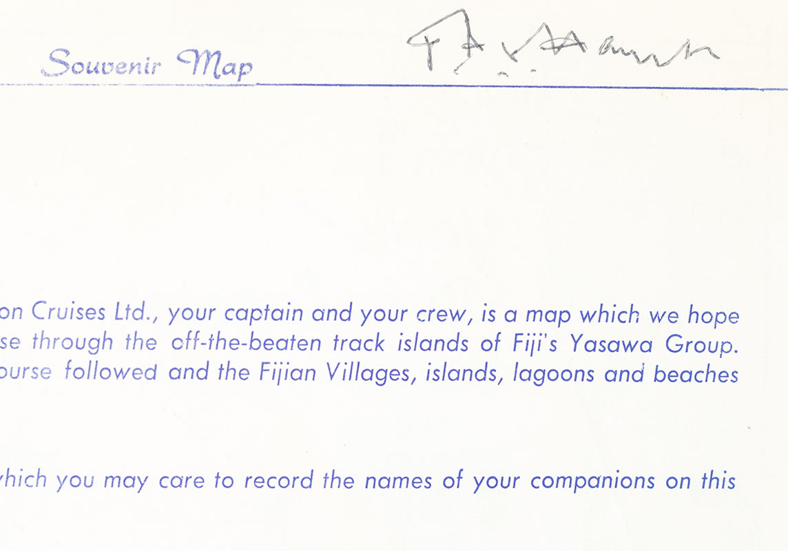 Friedrich August von Hayek Signed Souvenir Map.