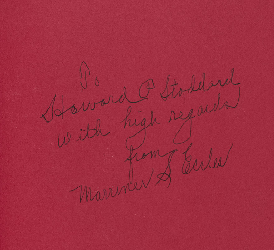 Marriner S. Eccles: Private Entrepreneur and Public Servant.