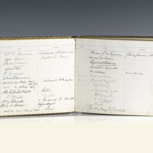 Winston S. Churchill and David Lloyd George Signed Japan-British Exhibition Visitor's Log.