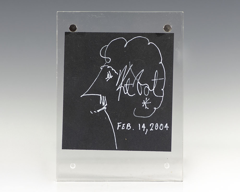 Kurt Vonnegut Autograph Self-Caricature.