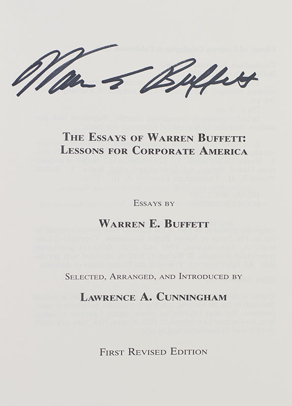 The Essays of Warren Buffett: Lessons for Investors and Managers.