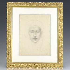 Portrait of a Woman Eyes Closed.
