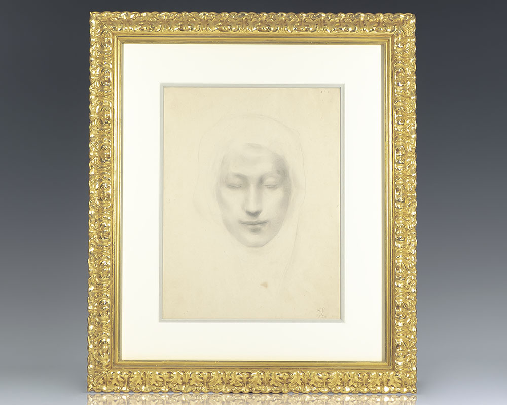 Portrait of a Woman Eyes Closed.