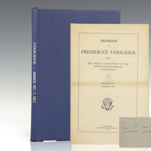 Address of President Coolidge before the Annual Convention of the American Farm Bureau Federation.