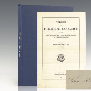 Address of President Coolidge at the One Hundred and Fiftieth Anniversary of Phillips Academy.