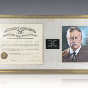 Theodore Roosevelt Signed Document.