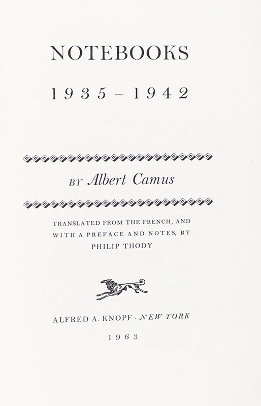 Notebooks 1935 - 1942.