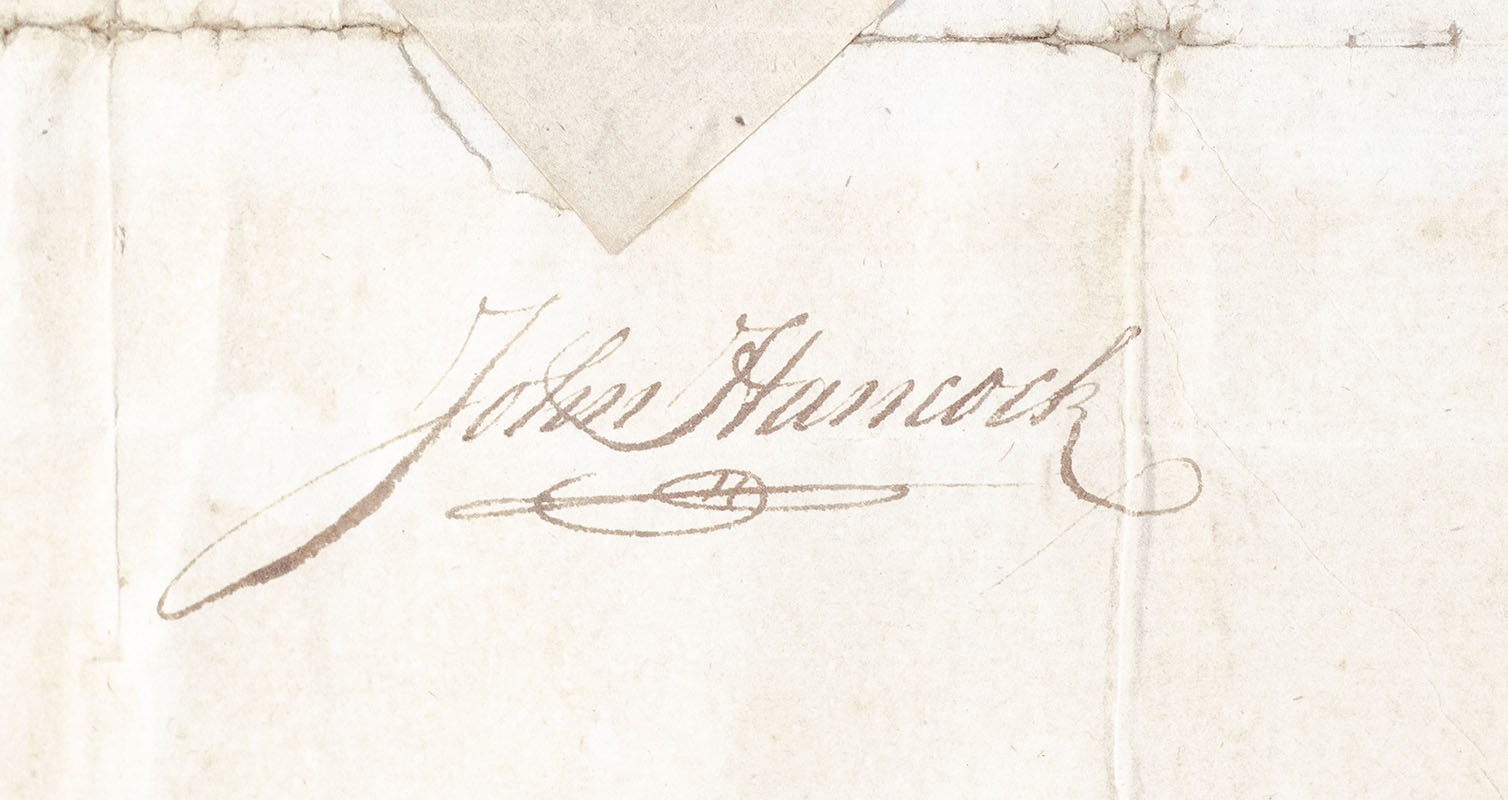 John Hancock Signed Document.