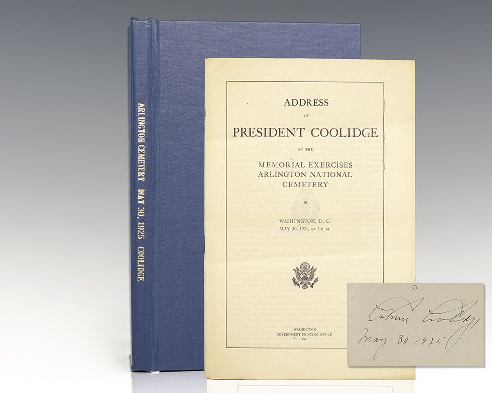 Address of President Coolidge at the Memorial Exercises, Arlington National Cemetery.