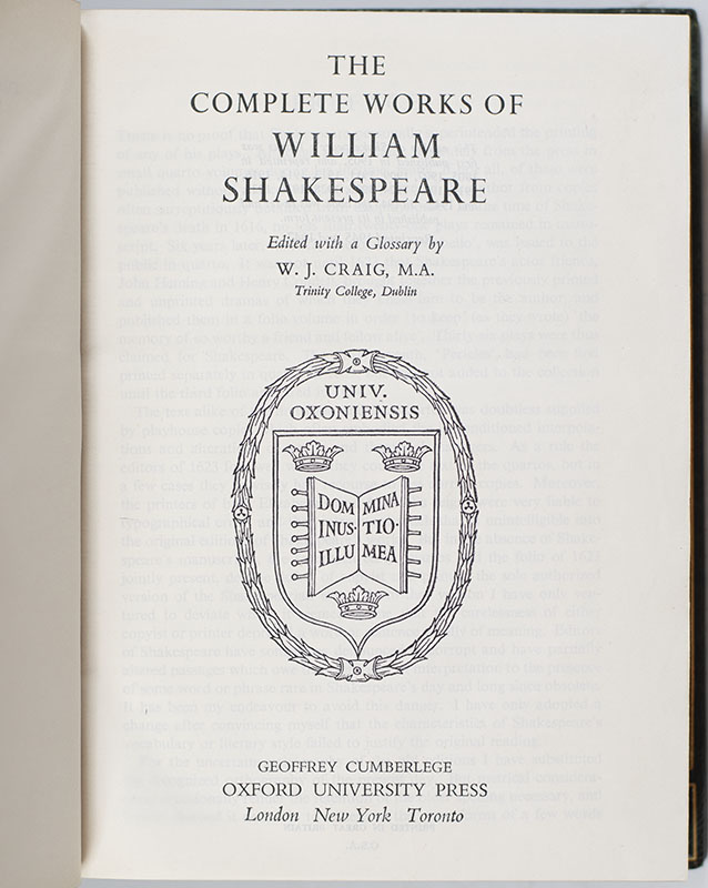 The Complete Works of William Shakespeare.