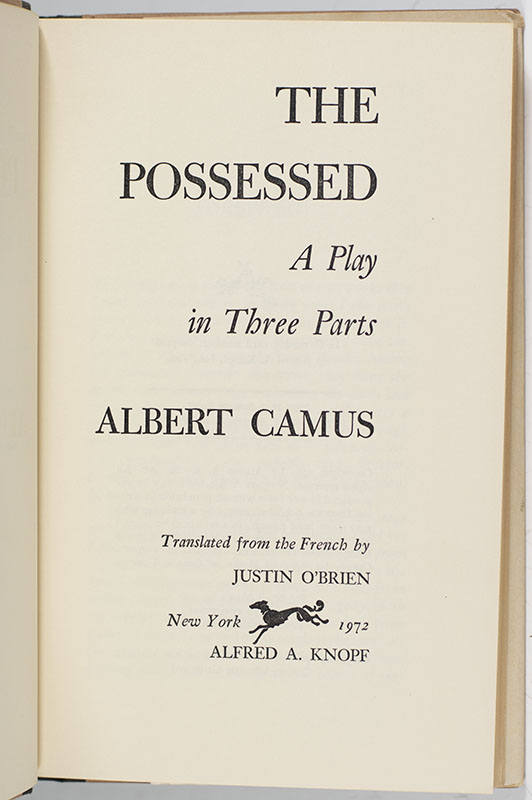 The Possessed: A Play in Three Parts.
