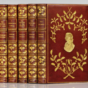 Rare Complete first edition set of Charles Dickens' Christmas Books; Finely bound in full morocco