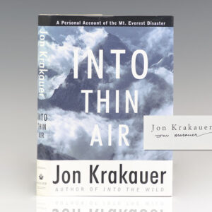 Into Thin Air: A Personal Account of the Mount Everest Disaster.