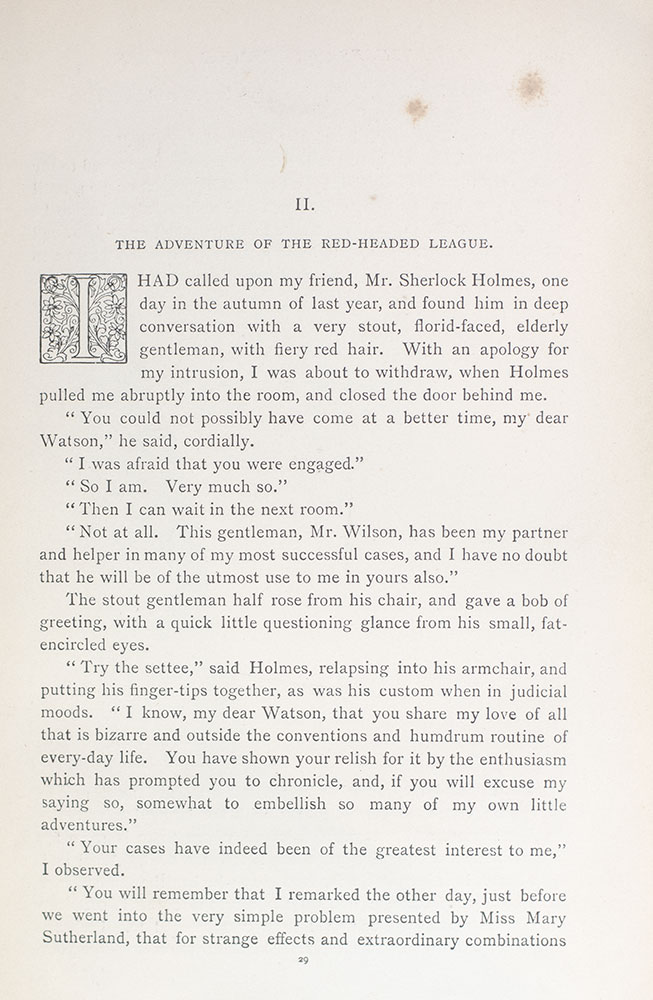 The Adventures of Sherlock Holmes and The Memoirs of Sherlock Holmes.