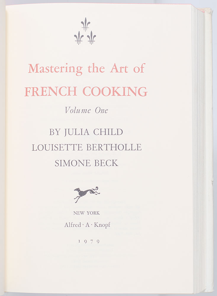 Mastering the Art of French Cooking.