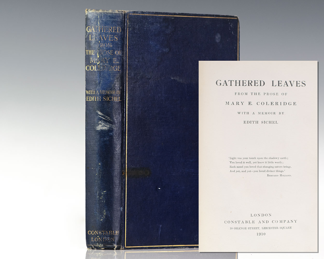 Gathered Leaves: From the Prose of Mary E. Coleridge. With a Memoir by Edith Sichel.