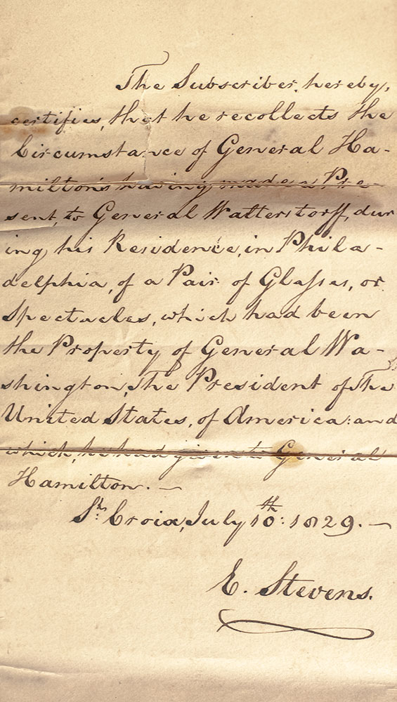 George Washington Early American Gold Frame Spectacles.