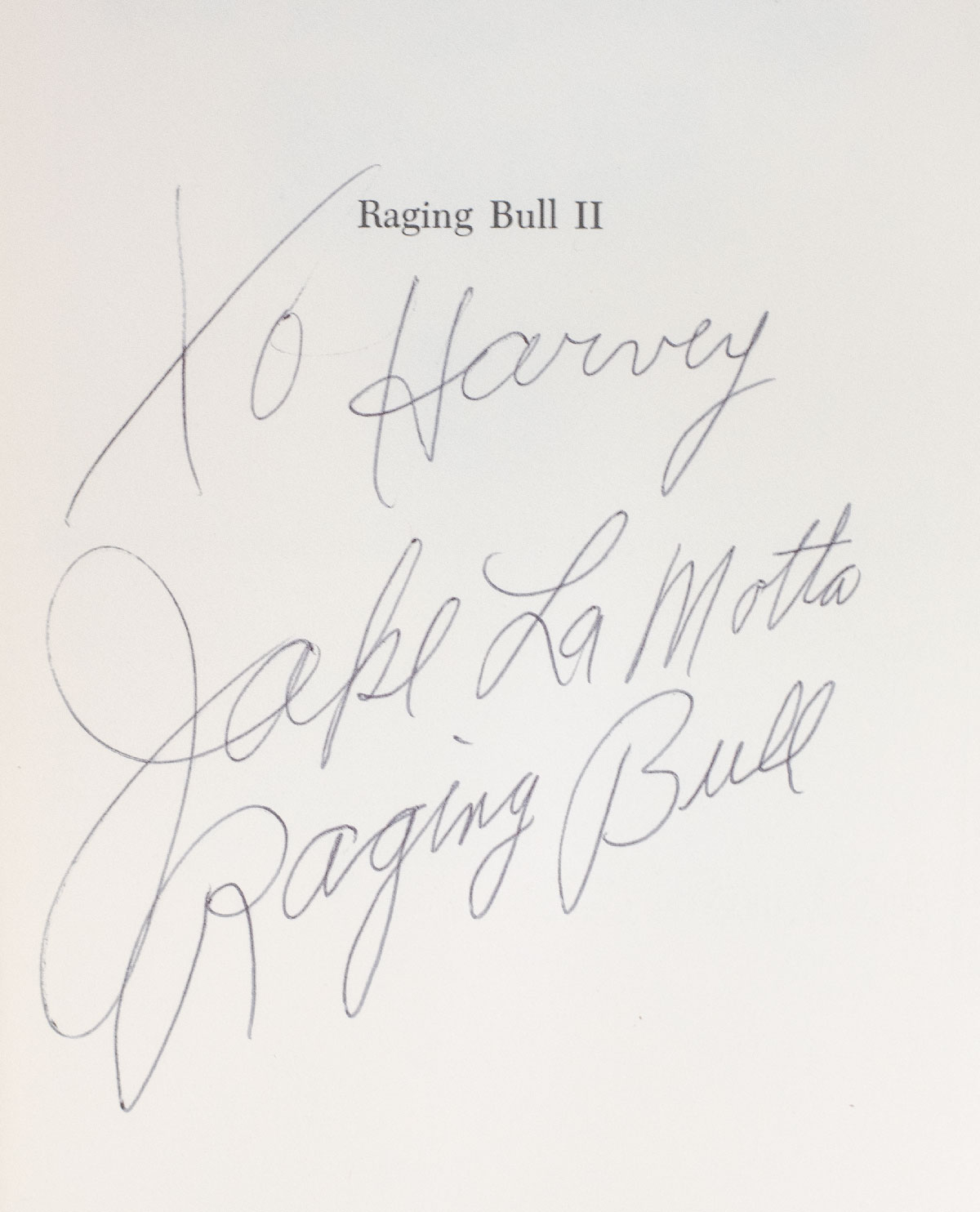 Raging Bull II: Continuing the Story of Jake La Motta.