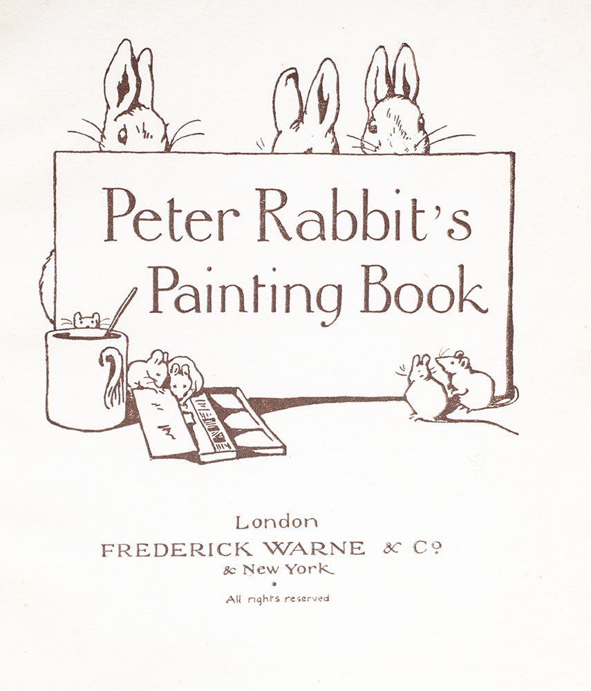 Peter Rabbit's Painting Book.