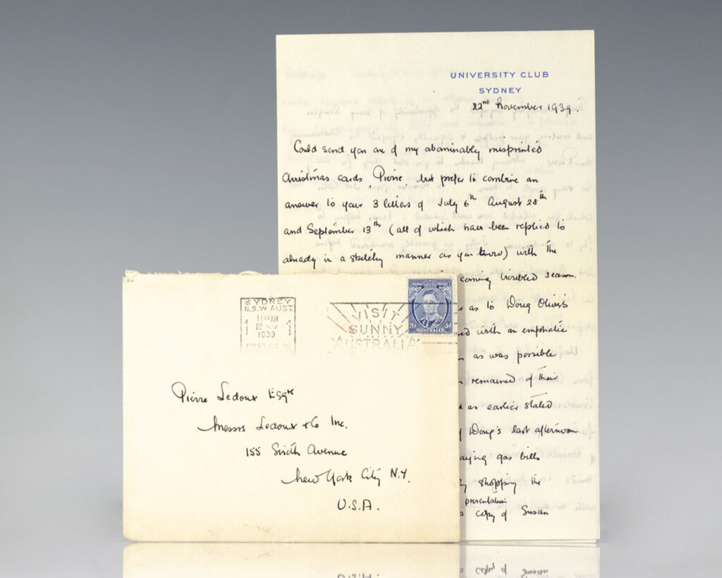 Margaret Mead Autograph Letter and Typed Manuscript Collection Signed to Protegee Louis-Pierre Ledoux.