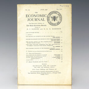 The Economic Journal: The Quarterly Journal of The Royal Economic Society. June 1946. [The Balance of Payments of the United States].