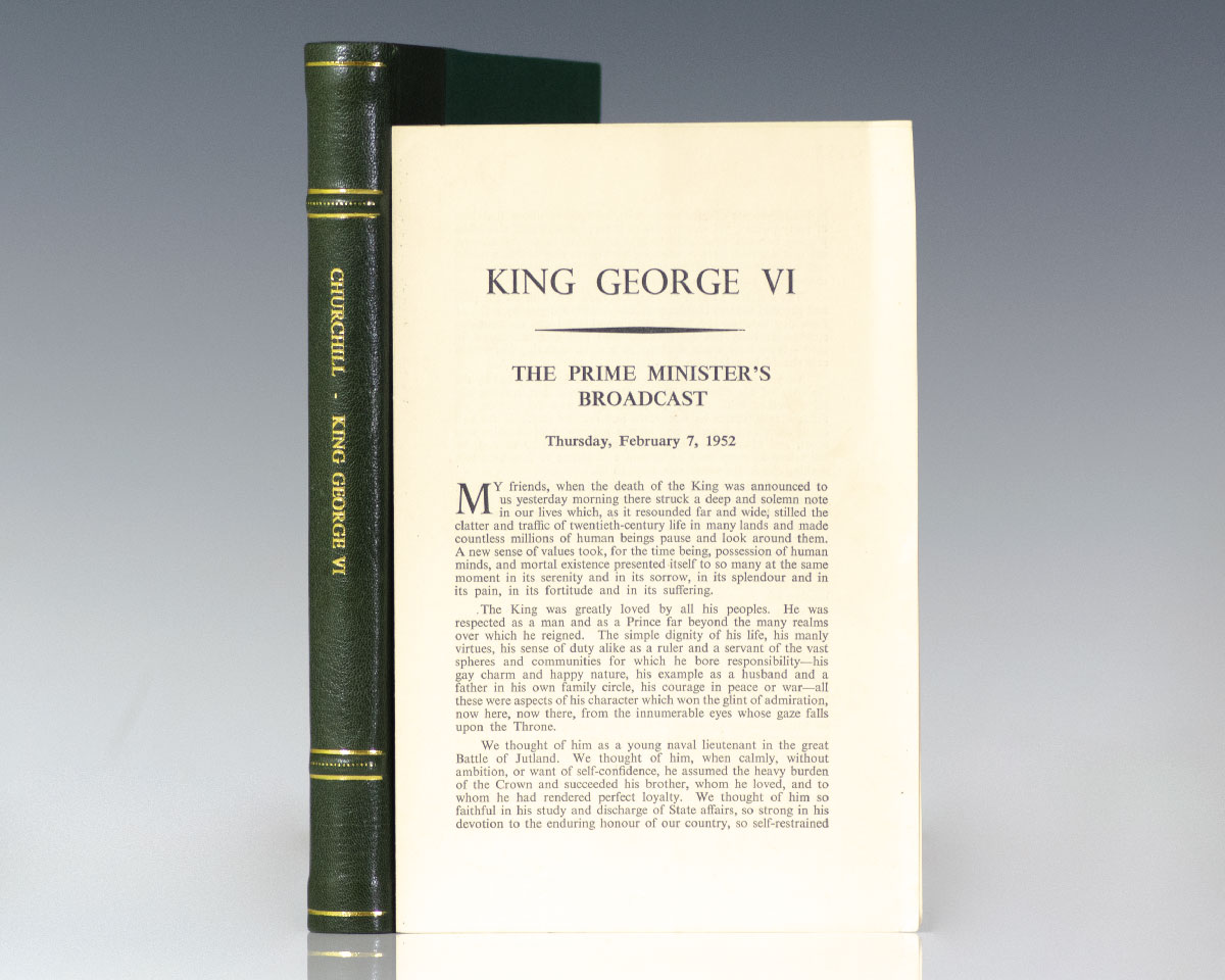 King George VI: The Prime Minister's Broadcast Thursday, February 7, 1952.