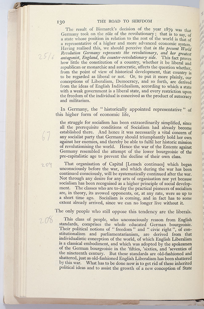 The Road To Serfdom.