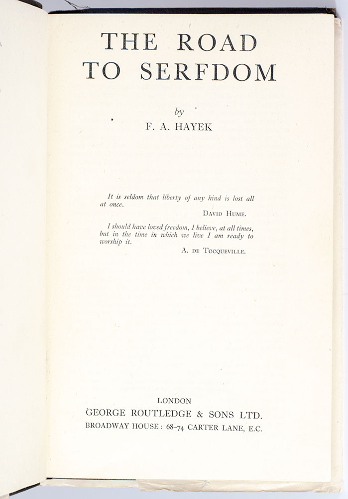 The Road To Serfdom.