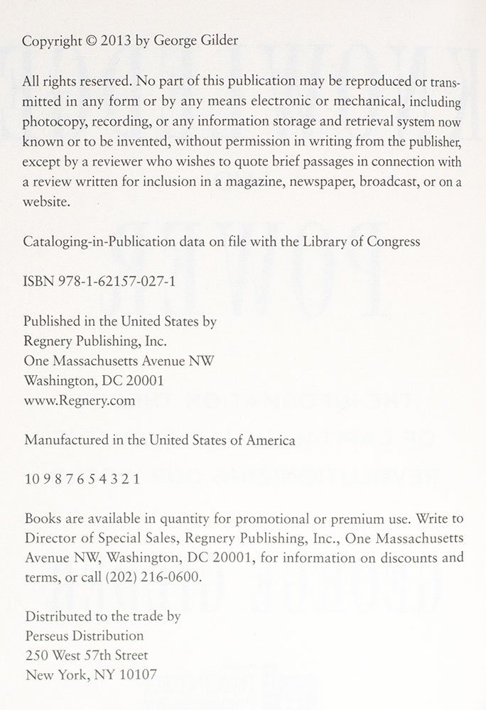 Knowledge and Power: The Information Theory of Capitalism and How It Is Revolutionizing Our World.