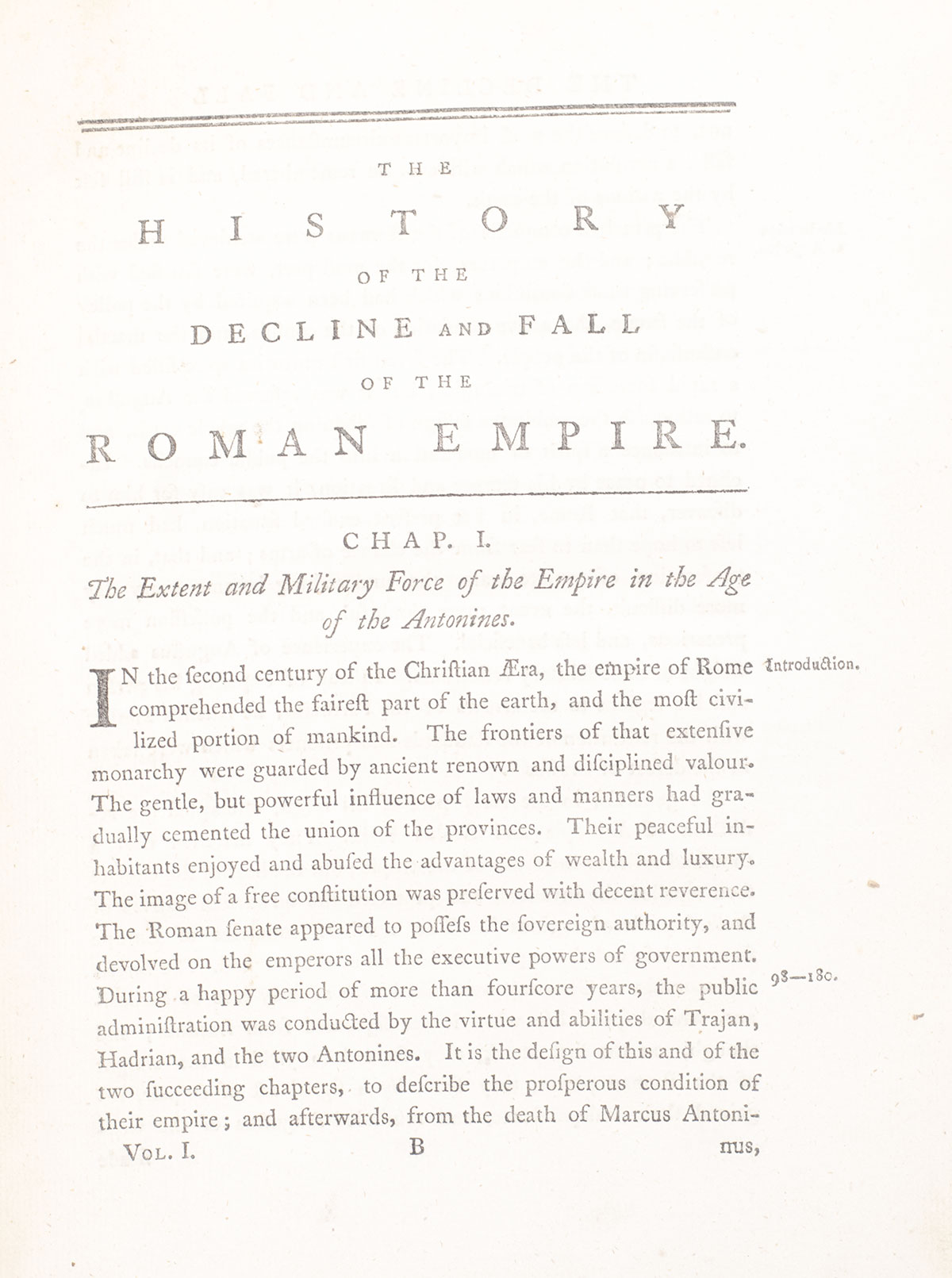 The History of the Decline and Fall of the Roman Empire.