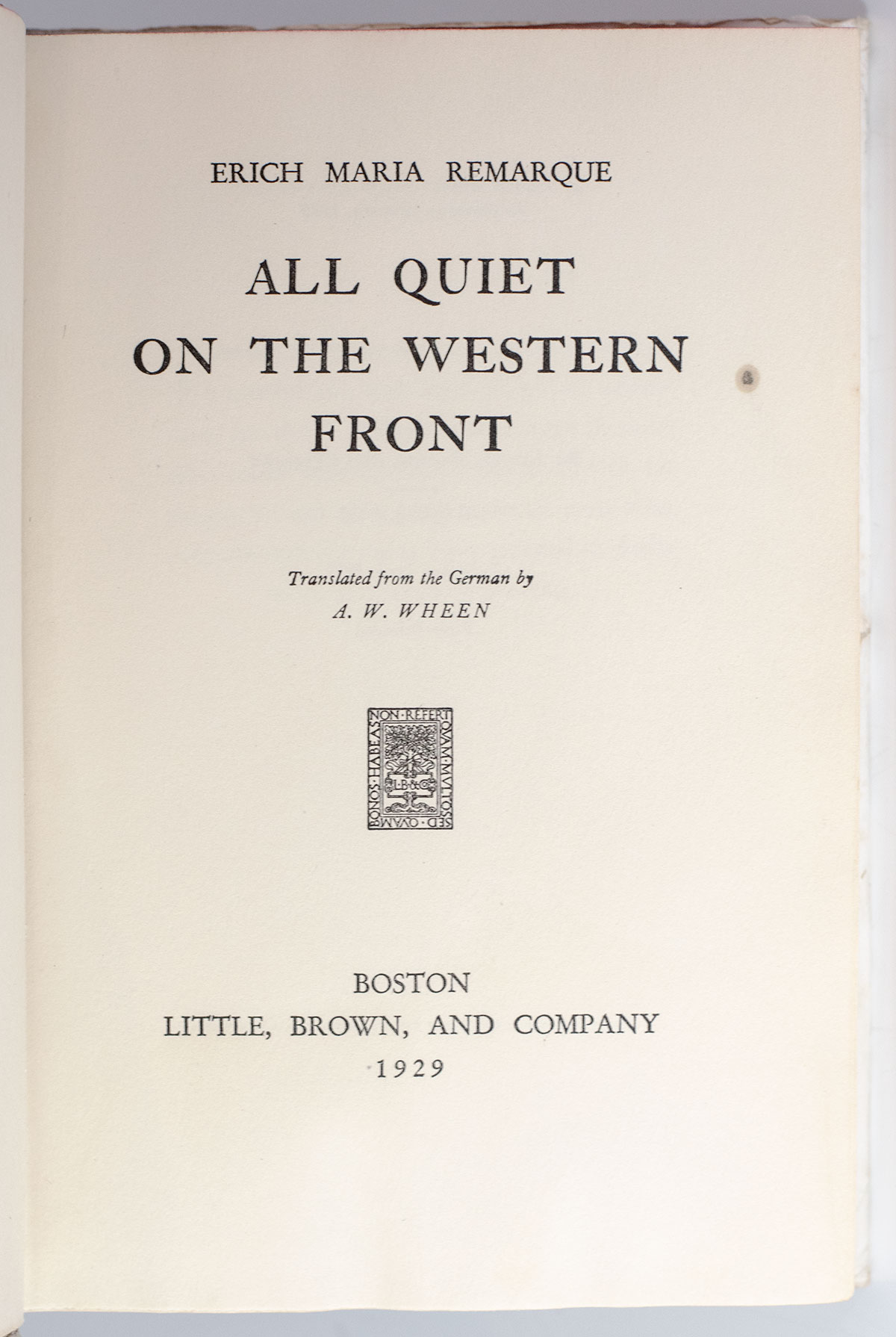 All Quiet On The Western Front.