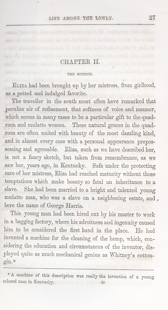 Uncle Tom’s Cabin; Or, Life Among the Lowly.