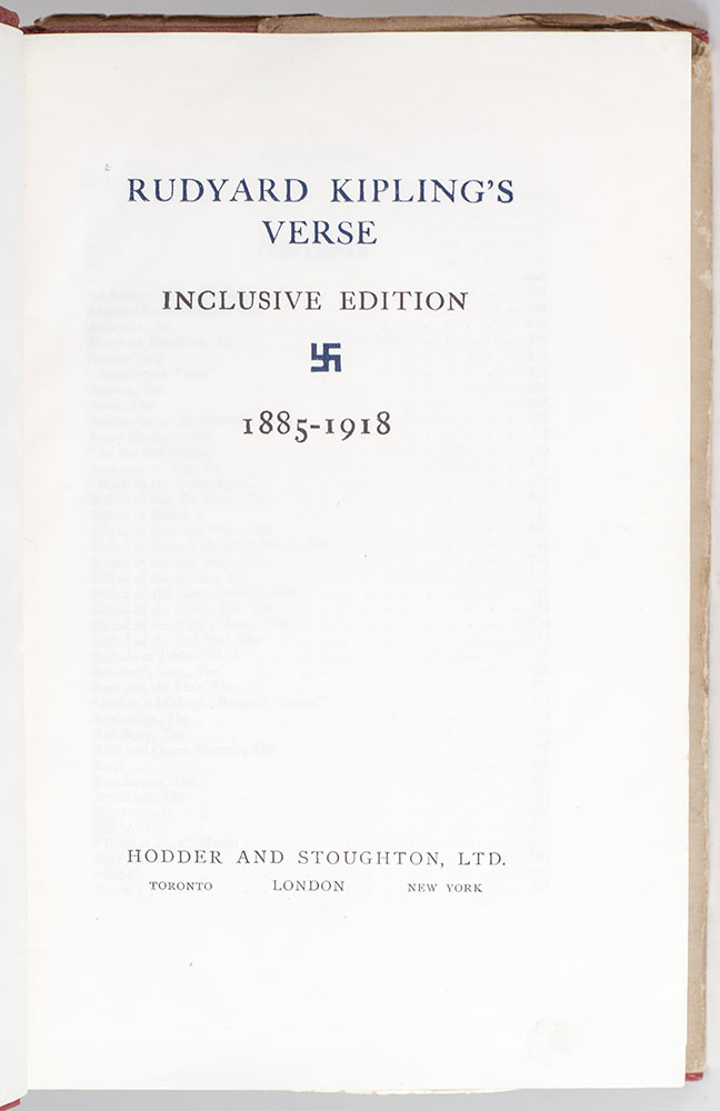 Rudyard Kipling's Verse: Inclusive Edition 1885-1918.