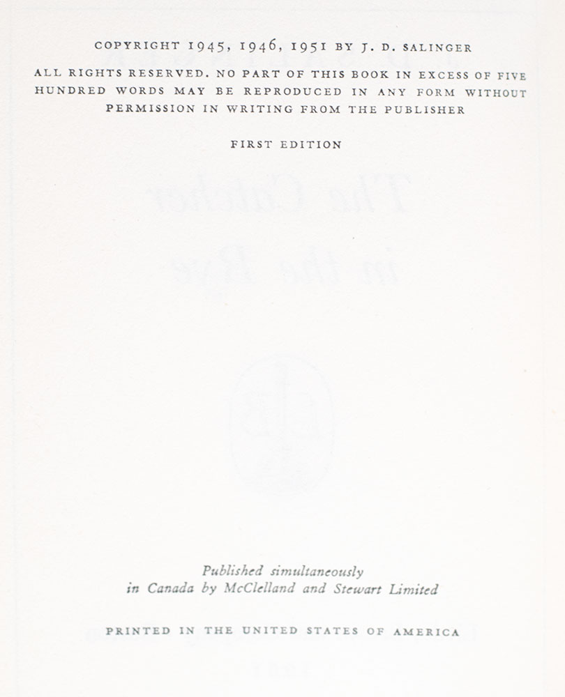 The Catcher In The Rye.