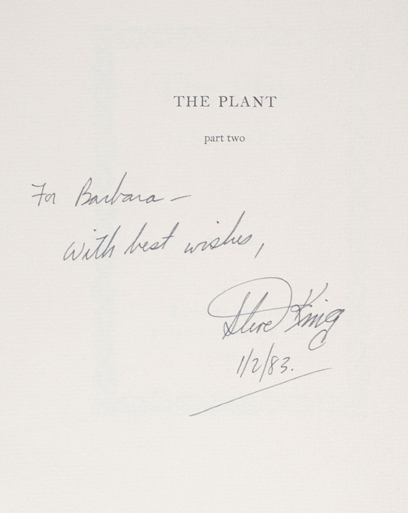 The Plant. The Opening Segment of an Ongoing Work and Part Two.